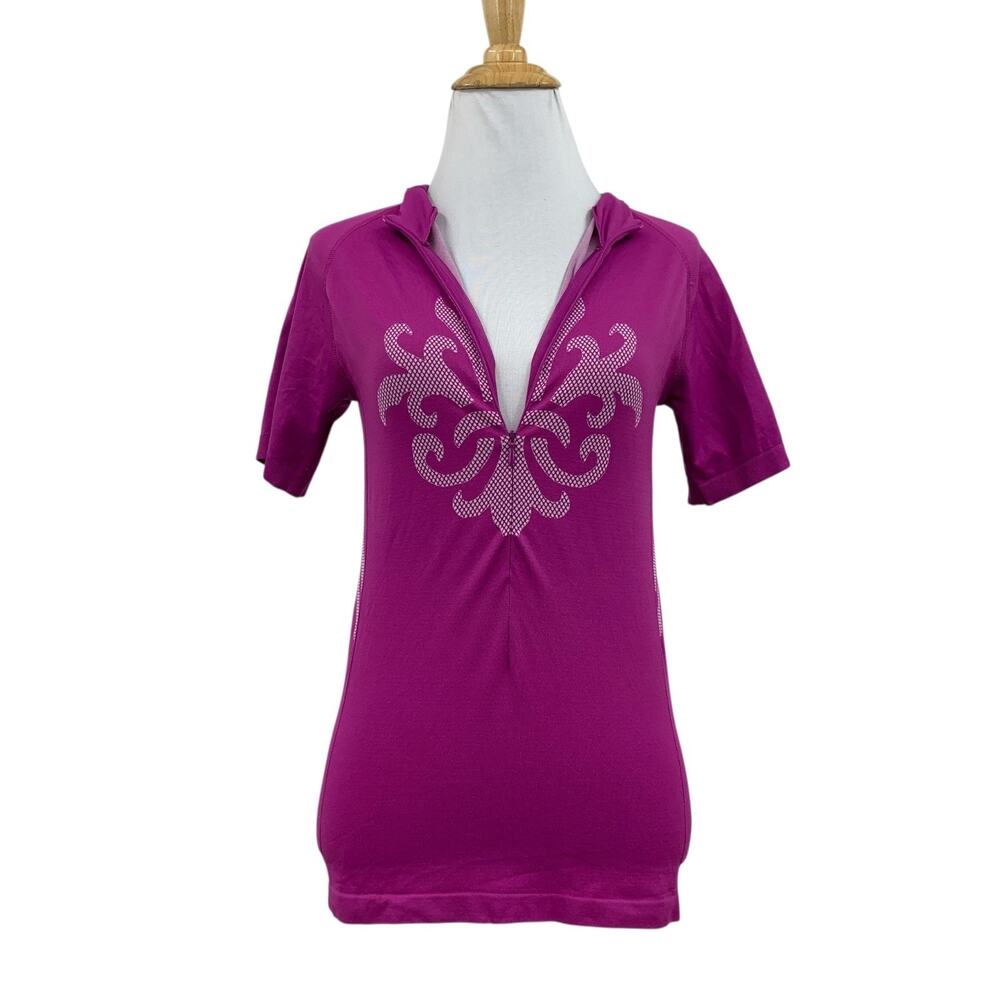 SheBeest Jersey Womens M Medium Cherise Short Sleeve Half Zip Cycling Shirt
